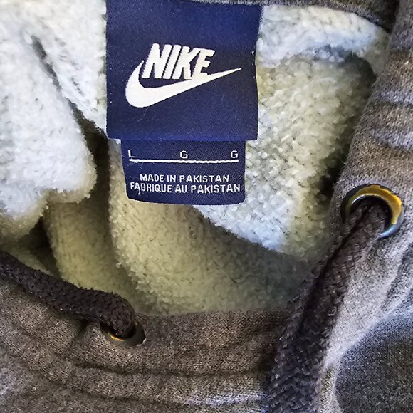 Nike Dark Gray Hooded Sweatshirt Size Large - Picture 6 of 8